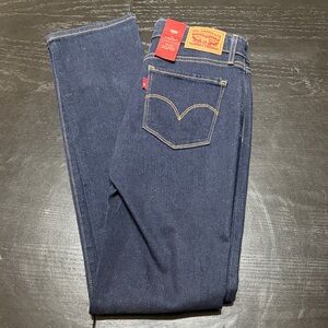 Levi's Dark Blue Jeans 714 Straight Leg 27x32 NWT